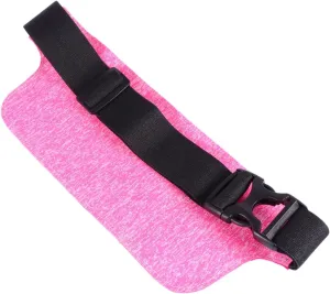 FRCOLOR Fashion Waist Bag Fanny Pack for Outdoor Sports Breathable and Comfortable Elastic Storage Bag with Zipped Pockets Casual Pink Camouflage Design for Unisex Use