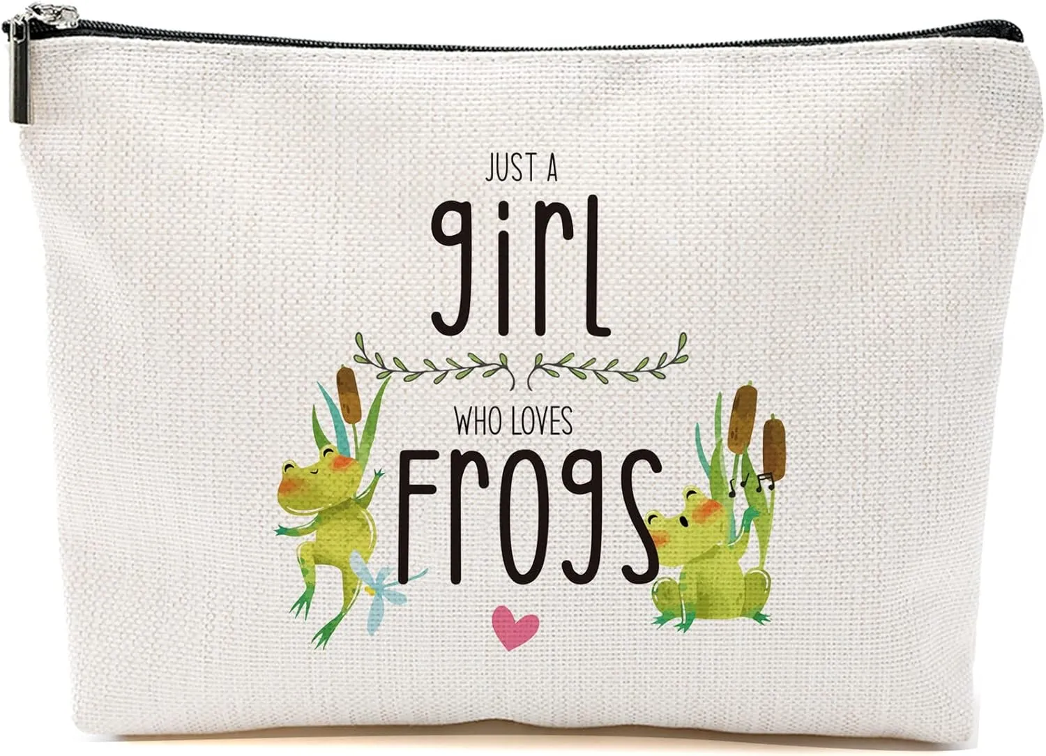 Frog Makeup Bag - Gifts for Frog Lovers, Women & Girls - Funny Animal Lover Birthday & Christmas Gifts for Daughter, Sister, Bestie, Niece, Cousin