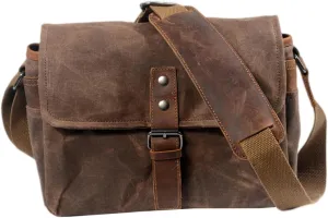 Gatuida Oil Wax Canvas Dslr Camera Bag Single Shoulder Camera Case Storage Durable and Comfortable Bag for Professional Photography