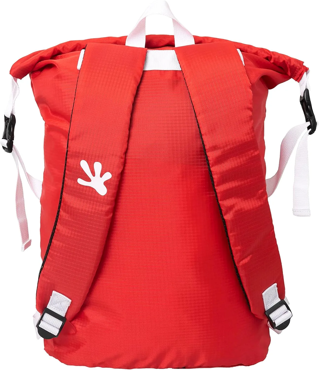 geckobrands Hybrid Lightweight Backpack - Gym, Hiking, and Travel Bag with Front Zipper Pocket, Durable and Versatile (Red/White)