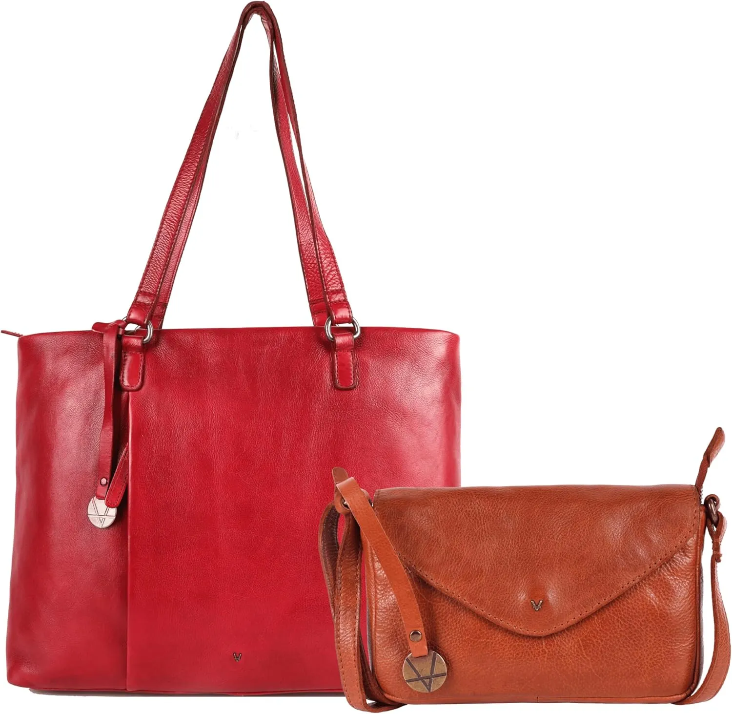Genuine Italian Leather Bag Collection - Tote, Crossbody, and Satchel Purses - Ladies' Shoulder Bags with Top Handle & Adjustable Strap - Stylish and Versatile for Casual or Office Use