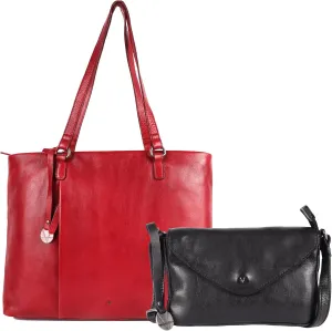 Genuine Italian Leather Bag Collection - Tote, Crossbody, and Satchel Purses - Ladies' Shoulder Bags with Top Handle & Adjustable Strap - Stylish and Versatile for Casual or Office Use