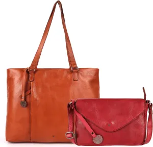 Genuine Italian Leather Bag Collection - Tote, Crossbody, and Satchel Purses - Ladies' Shoulder Bags with Top Handle & Adjustable Strap - Stylish and Versatile for Casual or Office Use