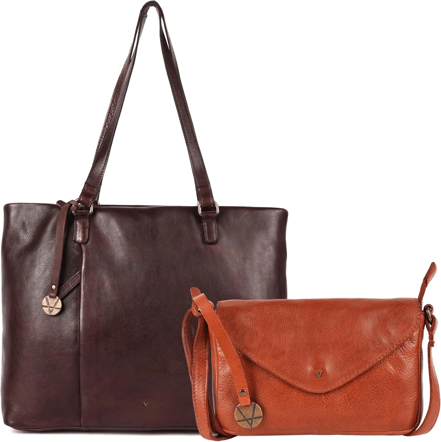 Genuine Italian Leather Bag Collection - Tote, Crossbody, and Satchel Purses - Ladies' Shoulder Bags with Top Handle & Adjustable Strap - Stylish and Versatile for Casual or Office Use