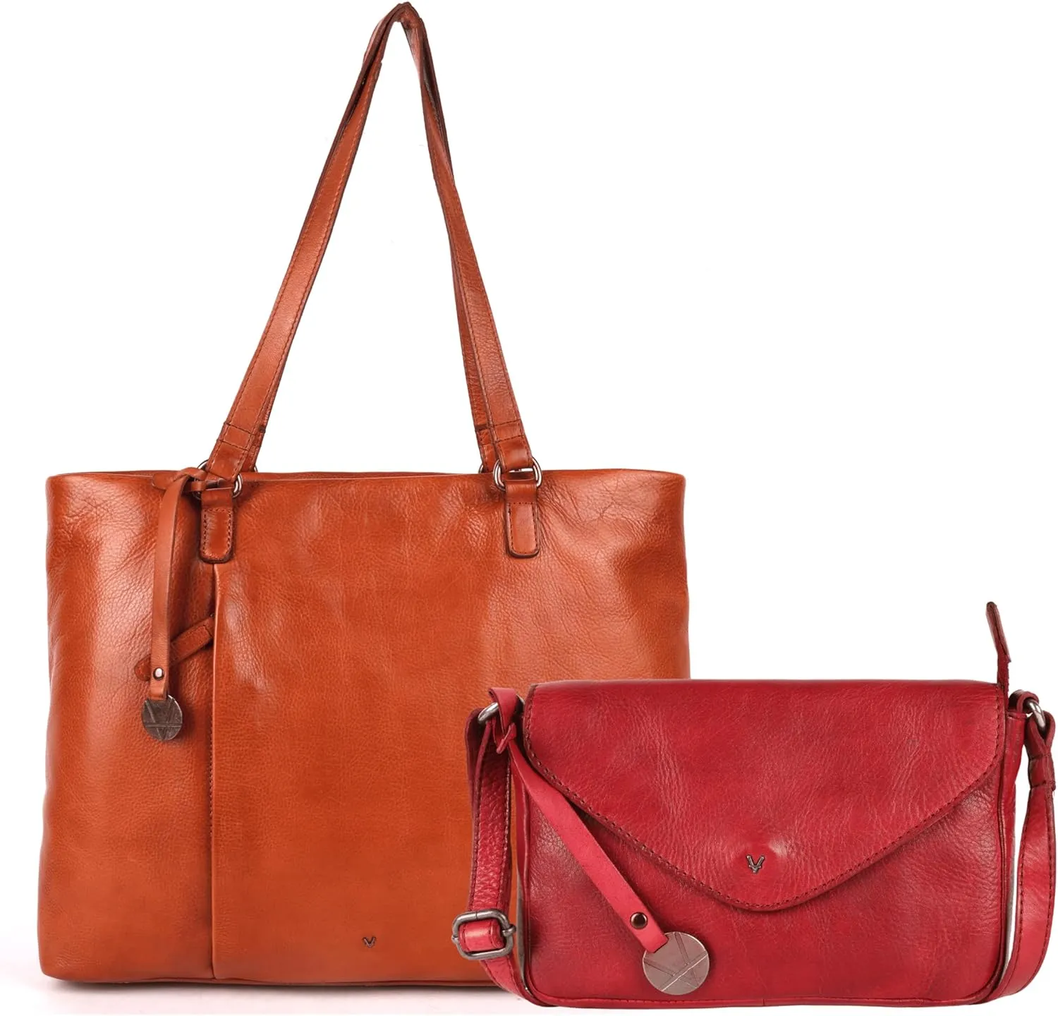 Genuine Italian Leather Bag Collection - Tote, Crossbody, and Satchel Purses - Ladies' Shoulder Bags with Top Handle & Adjustable Strap - Stylish and Versatile for Casual or Office Use