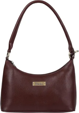 Genuine Leather Hobo bag  Fashionable Tote Shoulder Bag, Soft Leather Satchel, Versatile Crossbody Handbag for Women- Cherry Red (H 7.25" x W 10.5" x D 4.25")