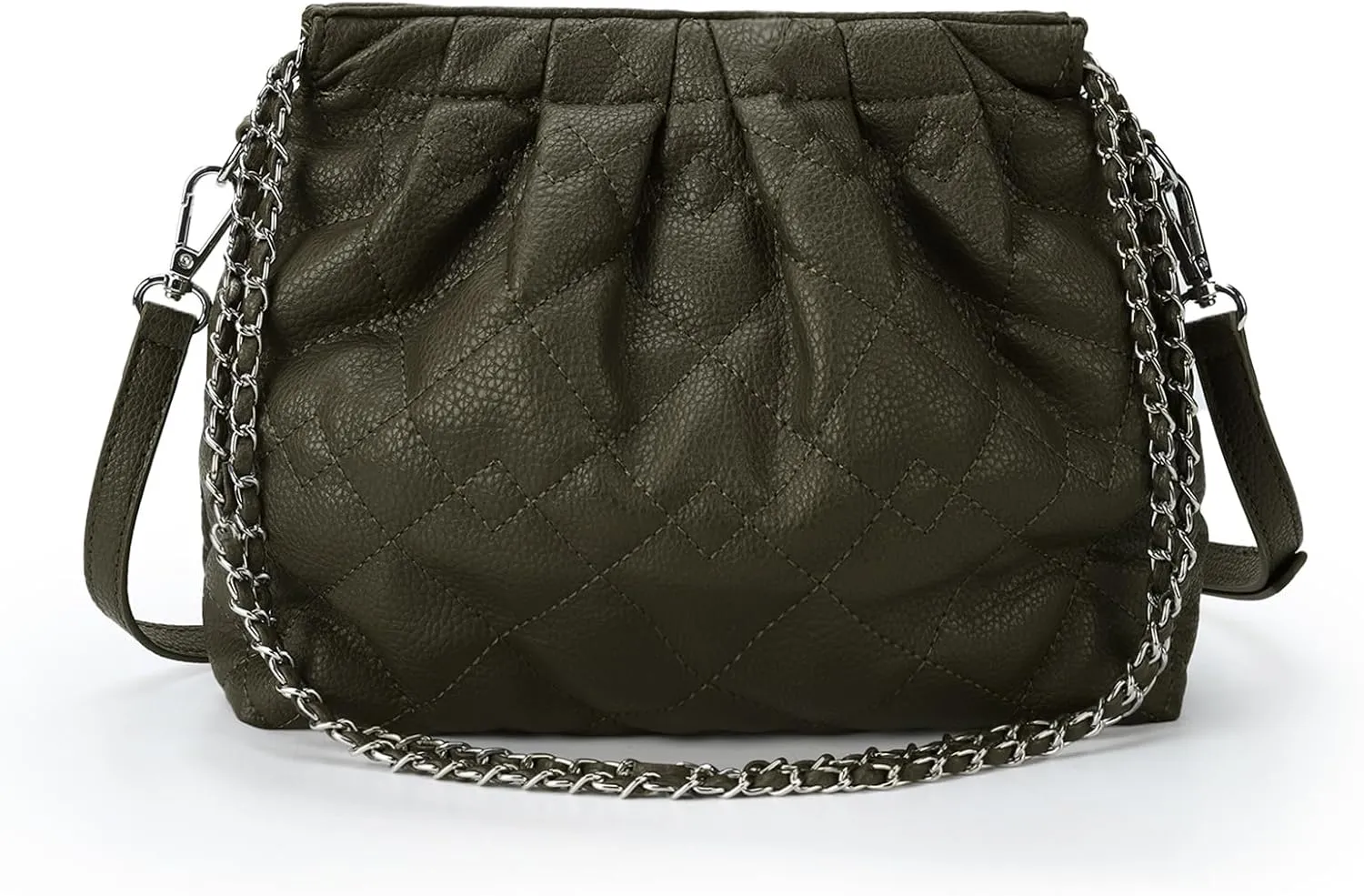 Gladdon Quilted Crossbody Bags for Women Small Ladies Shoulder Purses with Chain Strap Designer Leather Clutch Purse Trendy