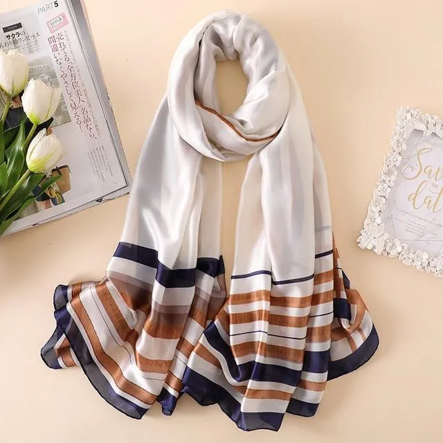 Glamorous Stripped Multi-Pattern Women Scarf