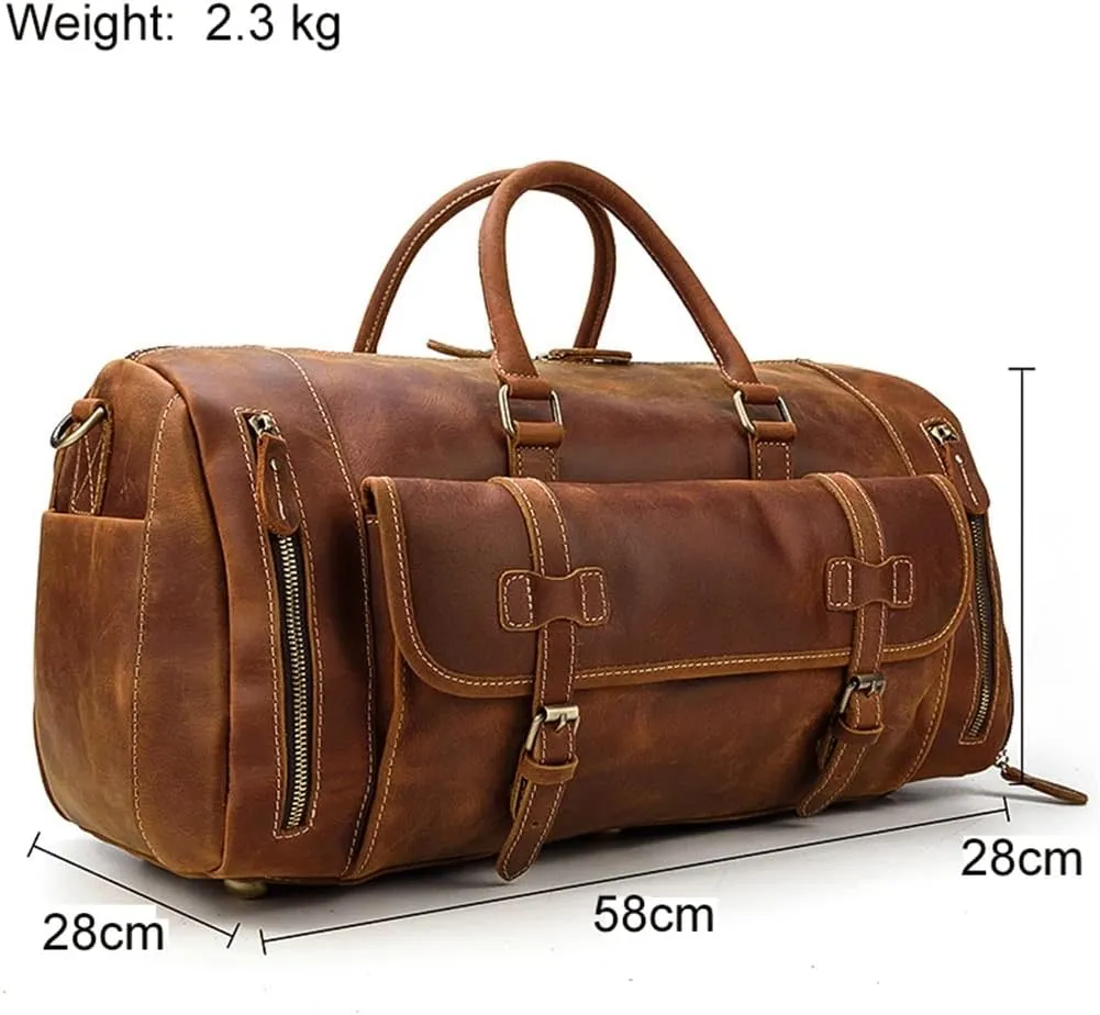 Handbags for Men Leather Travel Duffles Travelling Shoulder Laptop Bags Real Cow Skin Hand Luggage Bags