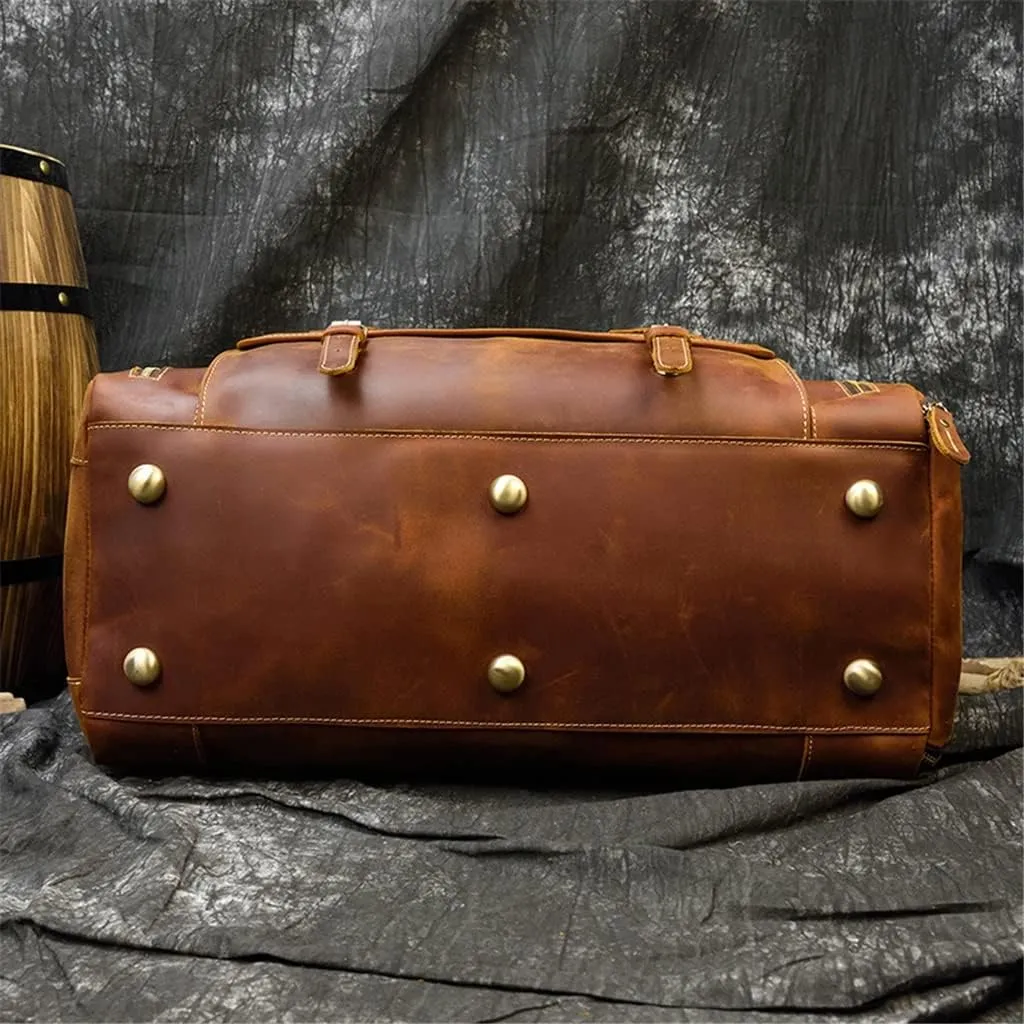 Handbags for Men Leather Travel Duffles Travelling Shoulder Laptop Bags Real Cow Skin Hand Luggage Bags