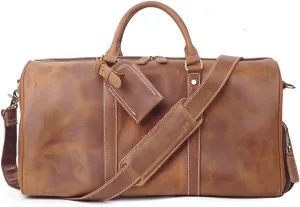 Handbags Mens Shoulder Bags Travel Bags for Mens, Genuine Leather Duffle Bags for Men, Briefcases (Color : Brown)