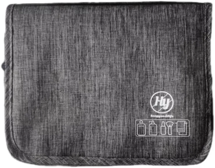 Hanging Toiletry Bag Large Capacity Men and Women Travel Cosmetic Bag Bathroom Storage Bag Grey
