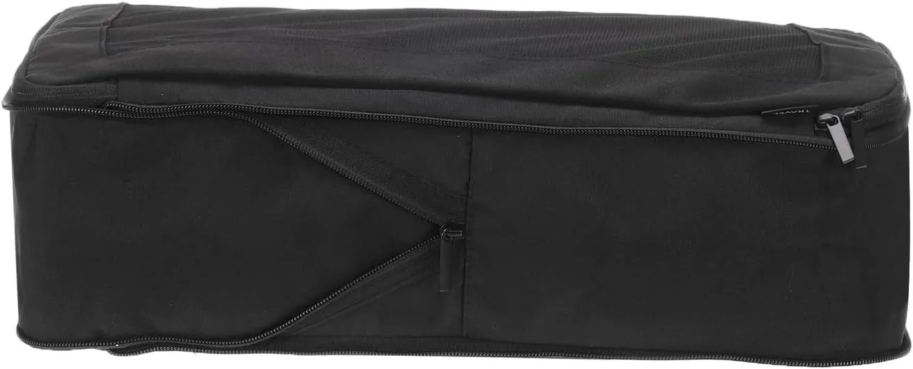 HARFINGTON Compression Packing Cube for Suitcases 45x34x13cm Lightweight Luggage Organizers Bag Travel Essentials Compression Bags for Carry on Suitcases, Black