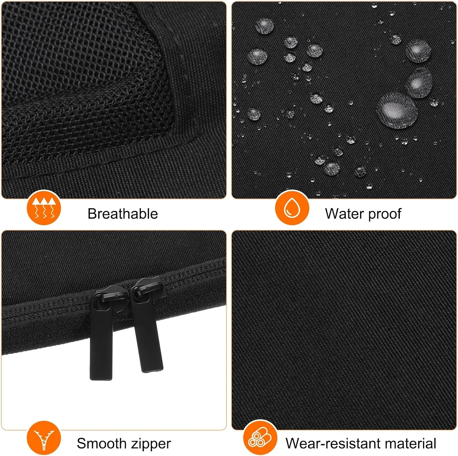 HARFINGTON Compression Packing Cube for Suitcases 45x34x13cm Lightweight Luggage Organizers Bag Travel Essentials Compression Bags for Carry on Suitcases, Black
