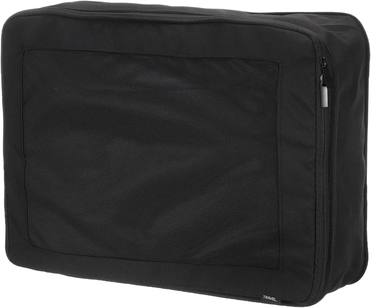 HARFINGTON Compression Packing Cube for Suitcases 45x34x13cm Lightweight Luggage Organizers Bag Travel Essentials Compression Bags for Carry on Suitcases, Black