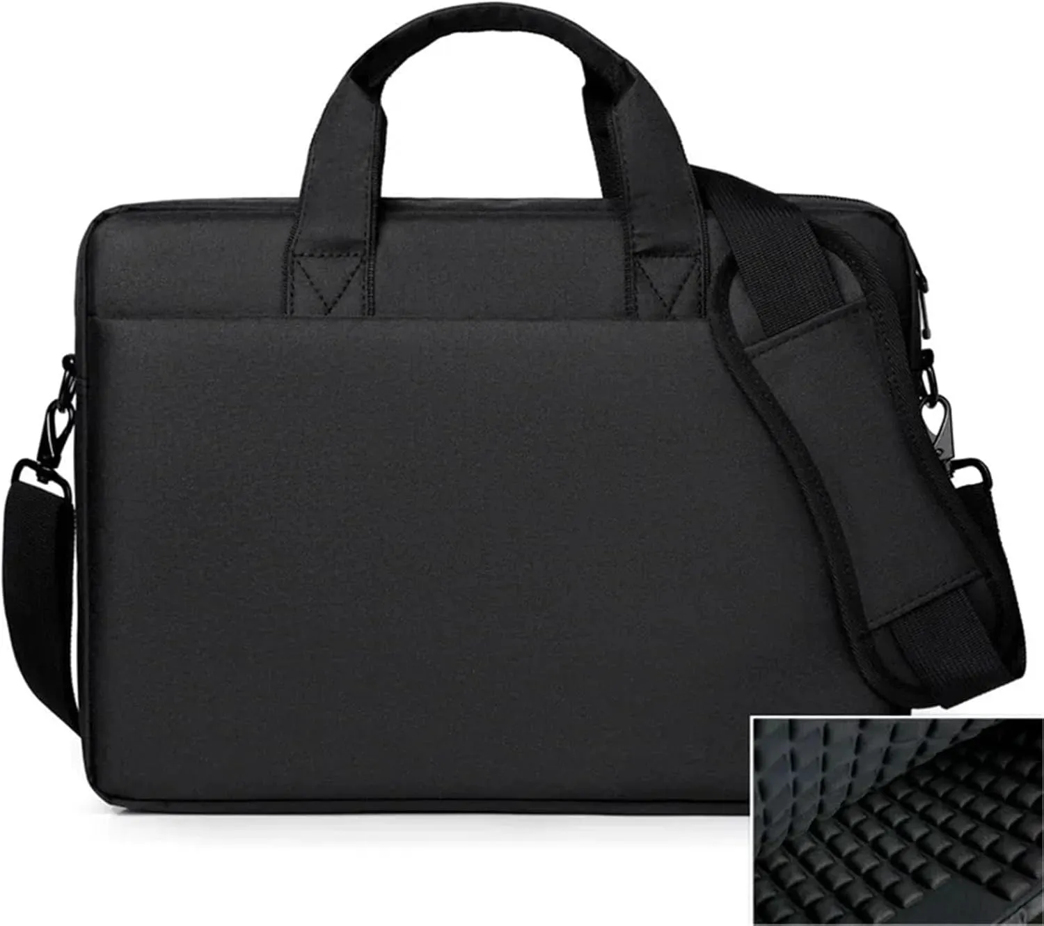 Laptop Shoulder Bag Laptop Bag Sleeve Case Shoulder Handbag Notebook Pouch Briefcases for 14 15 17 Inch(Black-Airbag,17-inch)