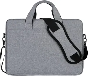 Laptop Shoulder Bag Laptop Bag Sleeve Case Shoulder Handbag Notebook Pouch Briefcases for 14 15 17 Inch(Grey-Airbag,17-inch)