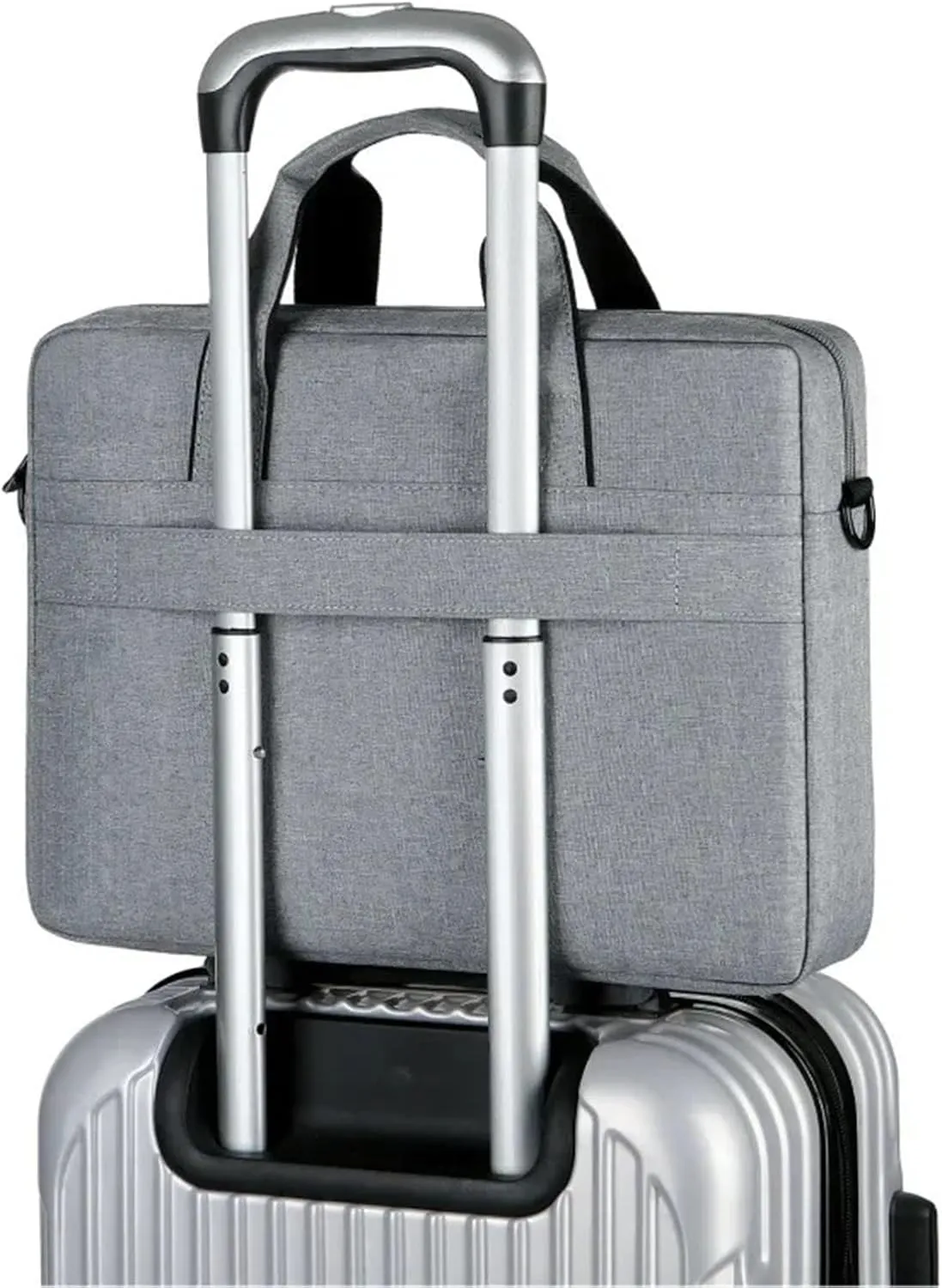 Laptop Shoulder Bag Laptop Bag Sleeve Case Shoulder Handbag Notebook Pouch Briefcases for 14 15 17 Inch(Grey-Airbag,17-inch)