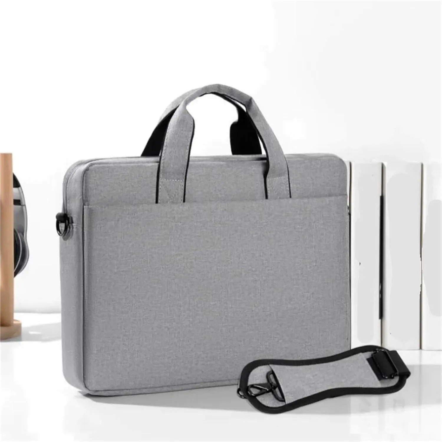 Laptop Shoulder Bag Laptop Bag Sleeve Case Shoulder Handbag Notebook Pouch Briefcases for 14 15 17 Inch(Grey-Cotton,17-inch)
