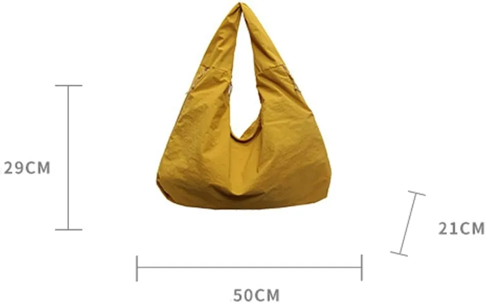 Large Hobo Bag Nylon Shoulder Purse for Women Trendy Tote Handbag Underarm Purse Versatile Slouchy Hobo Bag for Travel Sport