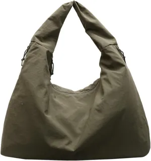 Large Hobo Bag Nylon Shoulder Purse for Women Trendy Tote Handbag Underarm Purse Versatile Slouchy Hobo Bag for Travel Sport