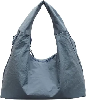 Large Hobo Bag Nylon Shoulder Purse for Women Trendy Tote Handbag Underarm Purse Versatile Slouchy Hobo Bag for Travel Sport