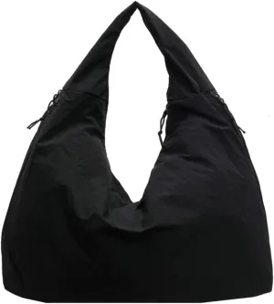 Large Hobo Bag Nylon Shoulder Purse for Women Trendy Tote Handbag Underarm Purse Versatile Slouchy Hobo Bag for Travel Sport