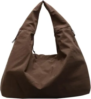 Large Hobo Bag Nylon Shoulder Purse for Women Trendy Tote Handbag Underarm Purse Versatile Slouchy Hobo Bag for Travel Sport