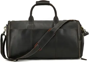 Leather Folding Suit Bag Man Business Travel Bag with Shoe Pocket Clothes Cover Luggage Duffel Bag Man Bag