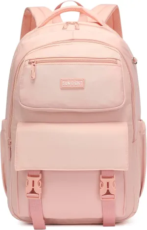 Lightweight Waterproof School Backpack for Kids, Teens-Durable Travel Daypack for Boys & Girls Ages 6-18  with Padded Adjustable Straps Comfortable Design 35L(Pink)