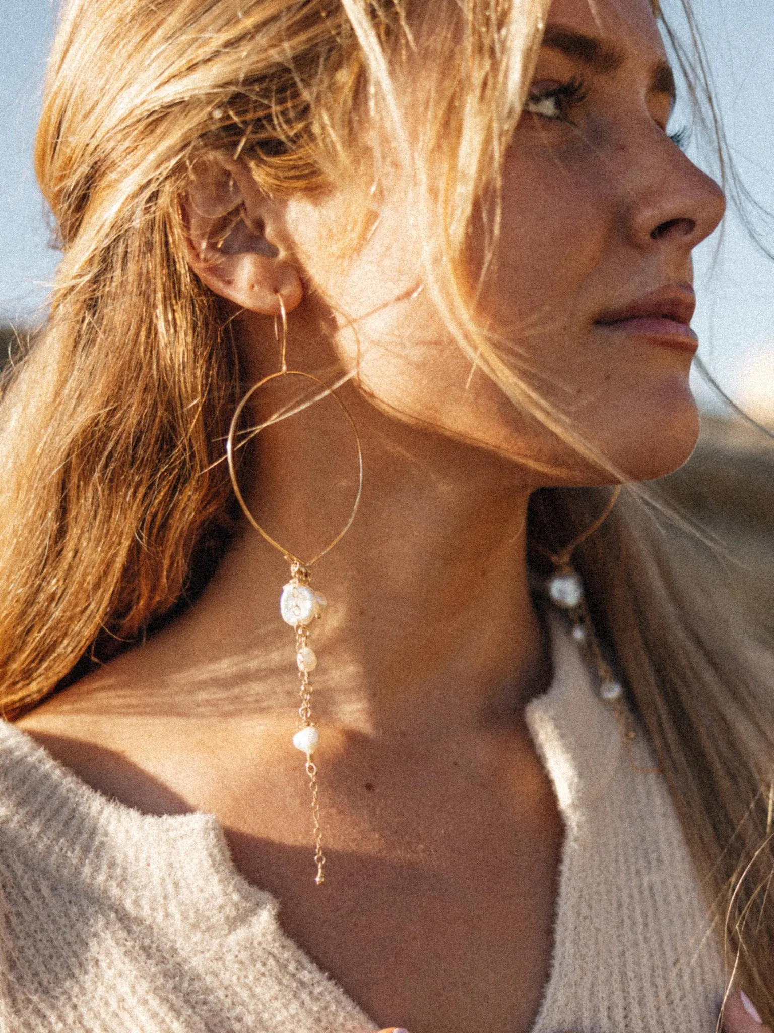 Love of Pearls Hoop Earrings