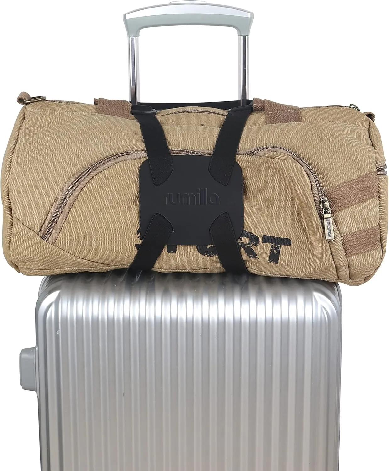 Luggage Straps Bag Bungee Luggage Straps Suitcase Adjustable BeltAdd a Bag Easy to Travel Suitcase Elastic Strap Belt  (Black)