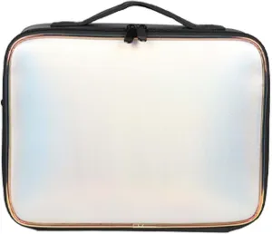 Makeup Bag Large Capacity Travel Cosmetic Bags with Light Mirror PU Leather Waterproof Toiletry Bags for Women Portable Travel Make Up Bag (Color : Colour)