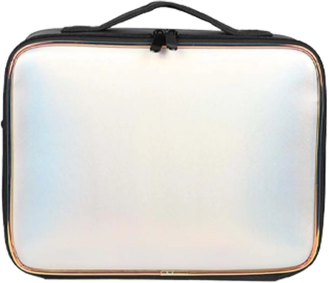 Makeup Bag Large Capacity Travel Cosmetic Bags with Light Mirror PU Leather Waterproof Toiletry Bags for Women Portable Travel Make Up Bag (Color : Colour)