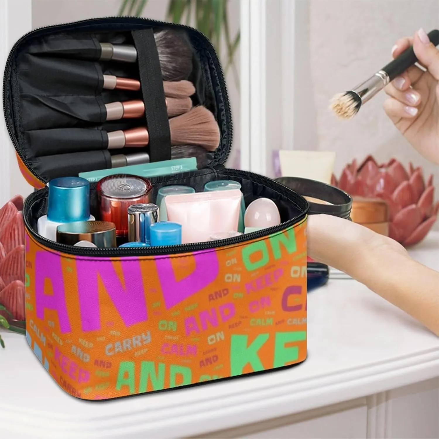 Makeup Bag,Small for Ladies Zipper Pouch Waterproof,Toiletry Bag, Travel Organizer Pouch,Make Up Bag, Makeup Case