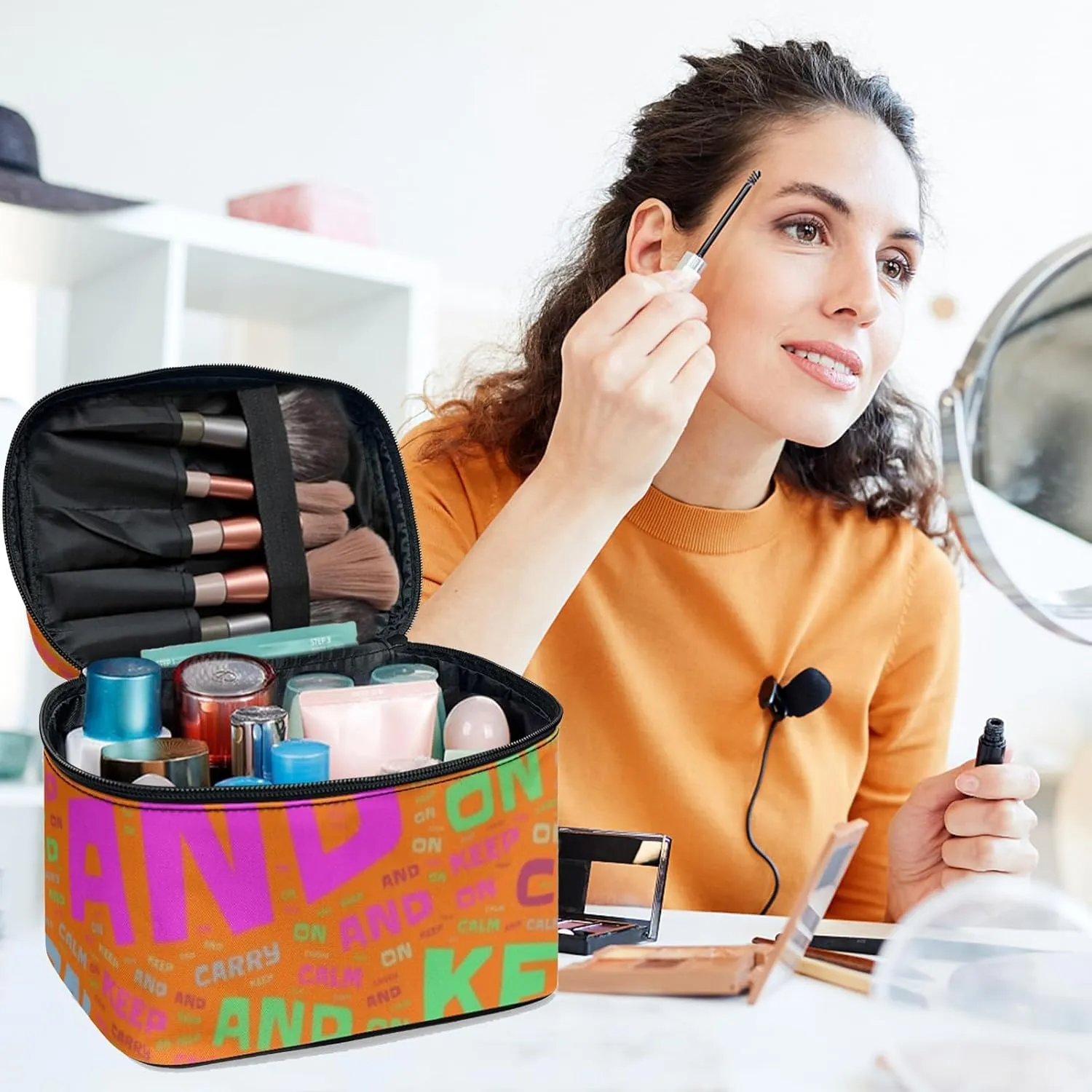 Makeup Bag,Small for Ladies Zipper Pouch Waterproof,Toiletry Bag, Travel Organizer Pouch,Make Up Bag, Makeup Case