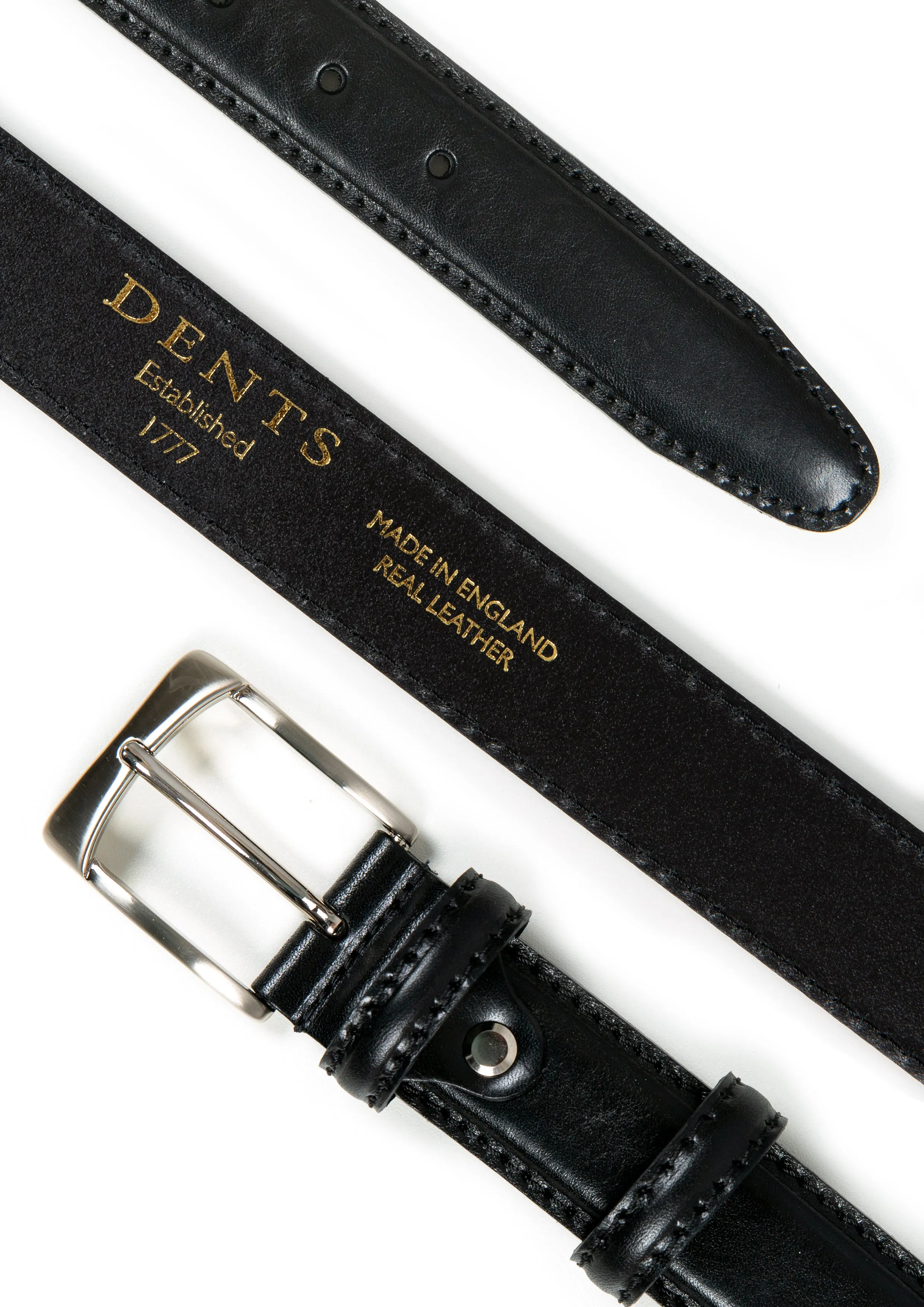Men’s Heritage Lined Full-Grain Leather Belt with Satin Nickel Buckle