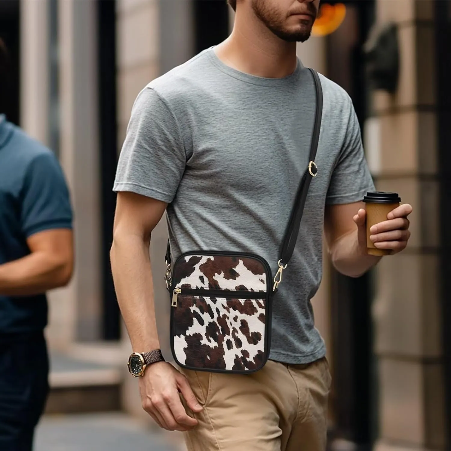 Mens Messenger Bag Leather Lightweight Crossbody Wallet Phone Bags Women Mini Purse Cell Phone Shoulder Bags