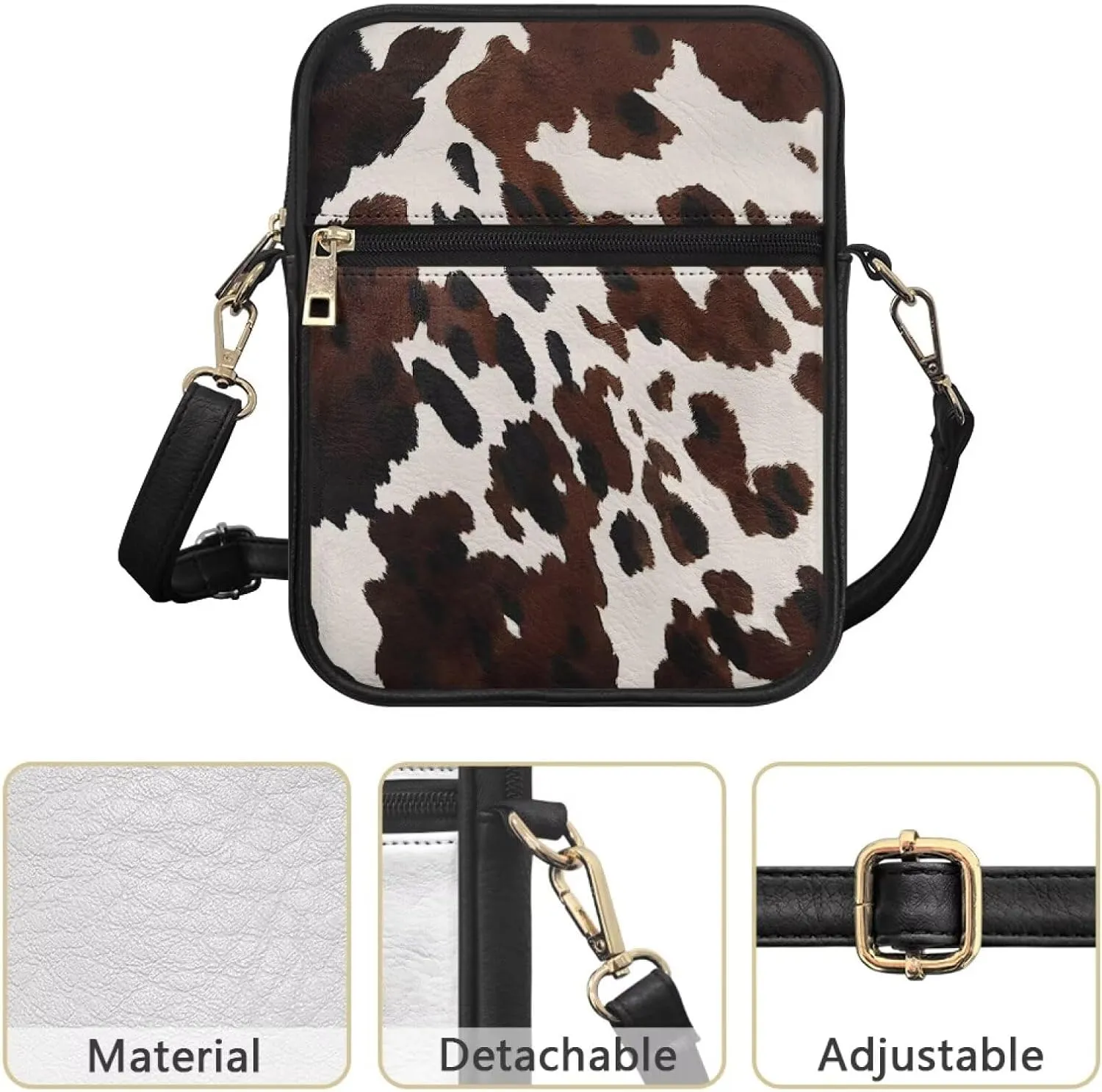 Mens Messenger Bag Leather Lightweight Crossbody Wallet Phone Bags Women Mini Purse Cell Phone Shoulder Bags