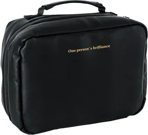 Mens Toiletry Travel Bag, Dopp kit Toiletries Bag for Men, Mens Sleek & Minimalist Designed Travel Essentials Organizer Water-resistant Shaving Bag for Toiletry Accessories, Black