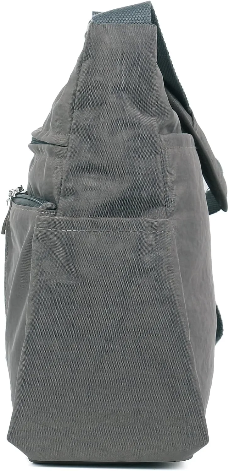 MHCNLL Anti Theft Crossbody Purse RFID Women Nylon Waterproof Lightweight Shoulder Bag