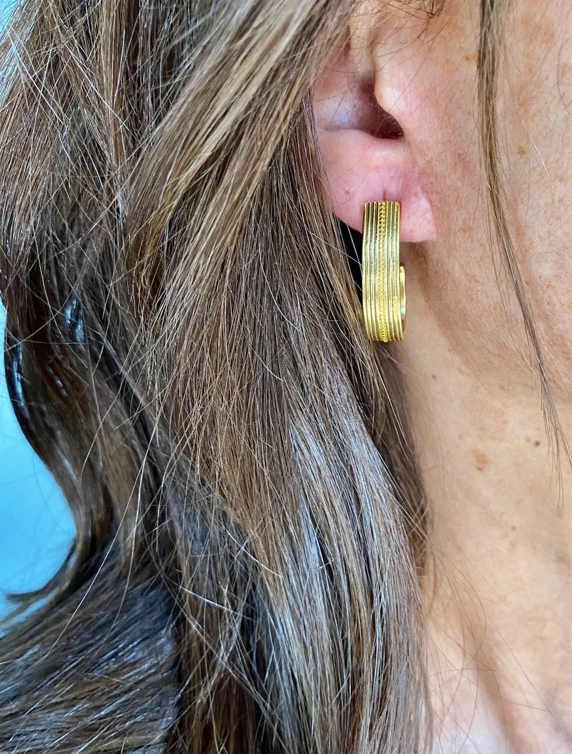 Mini half hoop earrings