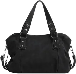Molodo Womens Large Tote Bag Vintage Top Handle Satchel Bag PU Shoulder Bag Versatile Crossbody Bag Tote Handbag Purse