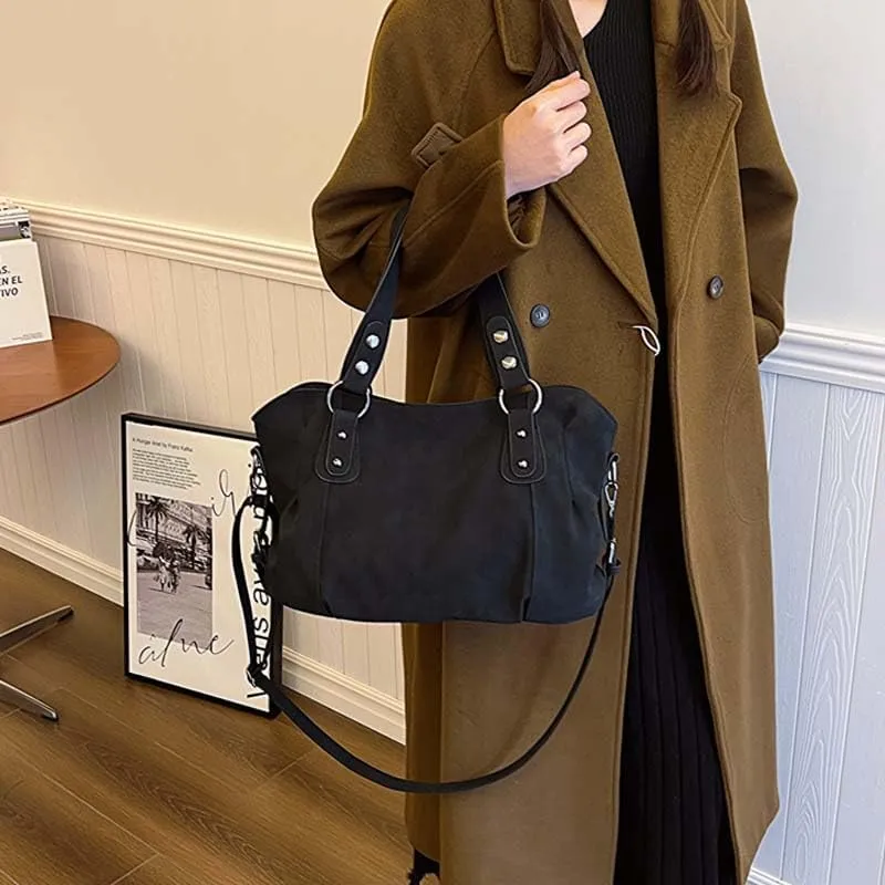 Molodo Womens Large Tote Bag Vintage Top Handle Satchel Bag PU Shoulder Bag Versatile Crossbody Bag Tote Handbag Purse