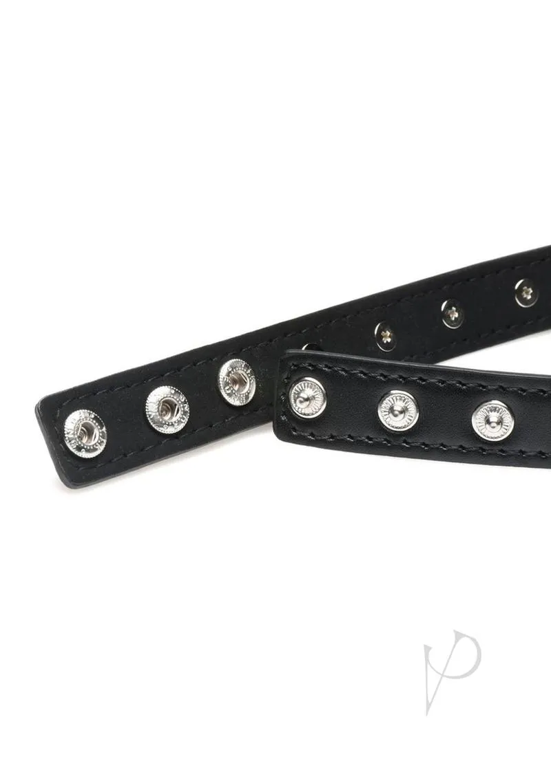 Ms Spiked Heart Choker Blk