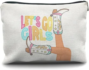 Nogrit Retro Western Makeup Cosmetic Bag, Western Gifts for Women Cowgirl Makeup Bag,Trendy Retro Wild West Linen Makeup Bag,Cowgirl Gifts for Girls Women