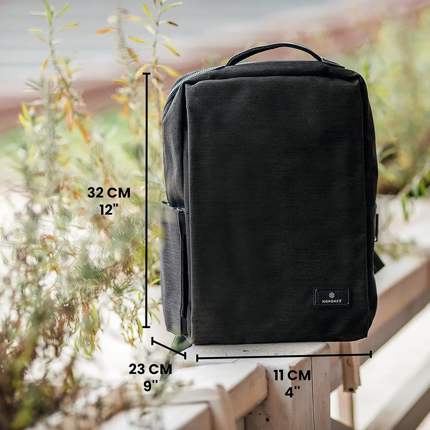 Nordace Siena II Mini Smart Backpack for Everyday Use with USB Charging Port, Water Resistant - Sleek Laptop Backpack for Daily Tasks, Work, and Casual Adventures (Black)