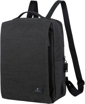 Nordace Siena II Mini Smart Backpack for Everyday Use with USB Charging Port, Water Resistant - Sleek Laptop Backpack for Daily Tasks, Work, and Casual Adventures (Black)