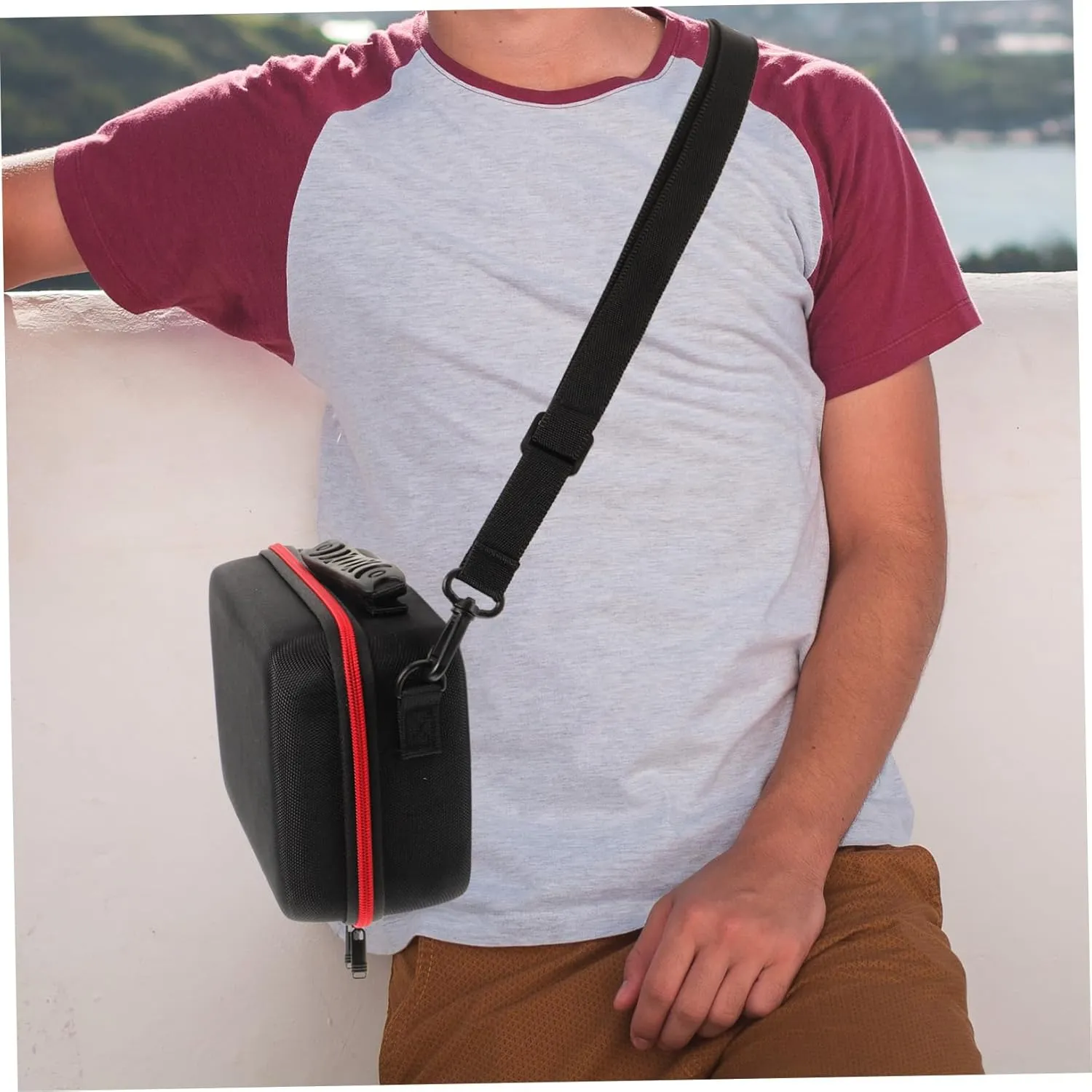 NUOBESTY Small Camera Bag DIY Storage Pouch with Handle for Digital Devices Compartments for Travel and Organization of Camera Accessories