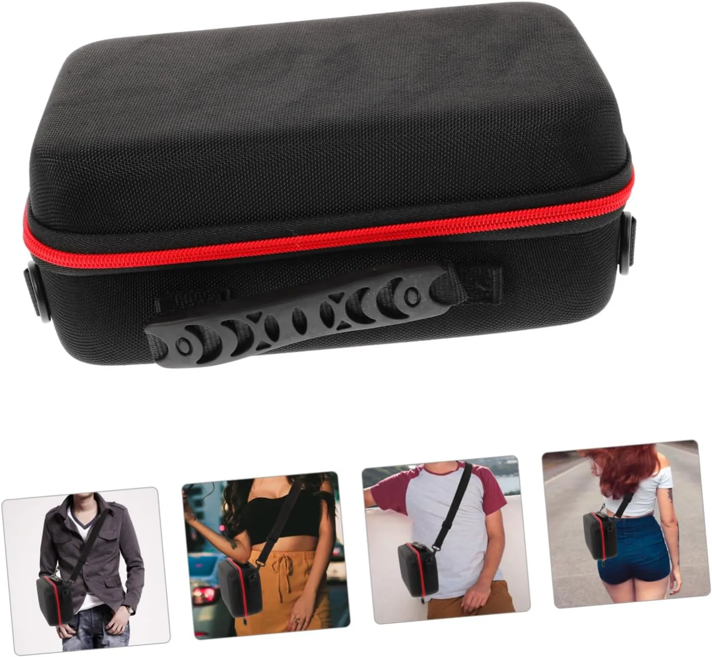 NUOBESTY Small Camera Bag DIY Storage Pouch with Handle for Digital Devices Compartments for Travel and Organization of Camera Accessories